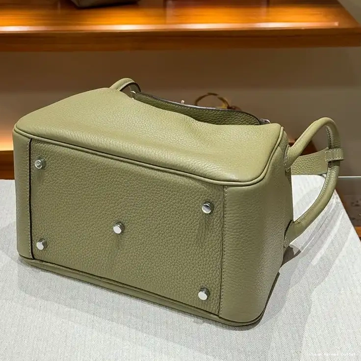 Affordable Bag Palladium In Hermes Hardware Olive Leather Lindy Clemence 0508